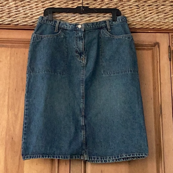 🦋NWOT Faded Glory Just So Fun Size 14 Denim Skirt Wardrobe Closet Must Have 🦋 - Picture 4 of 10